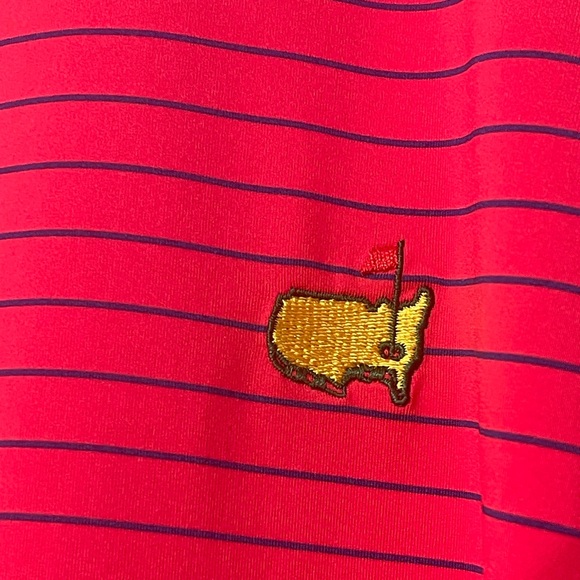 Masters Tech Red and Black Striped Polo Shirt - Size XL - Picture 2 of 4